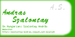 andras szalontay business card